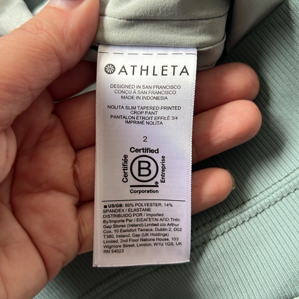 ATHLETA Nolita Slim Tapered Ankle High Rise Pants Size 2 Travel UPF Quick Dry - Picture 11 of 16